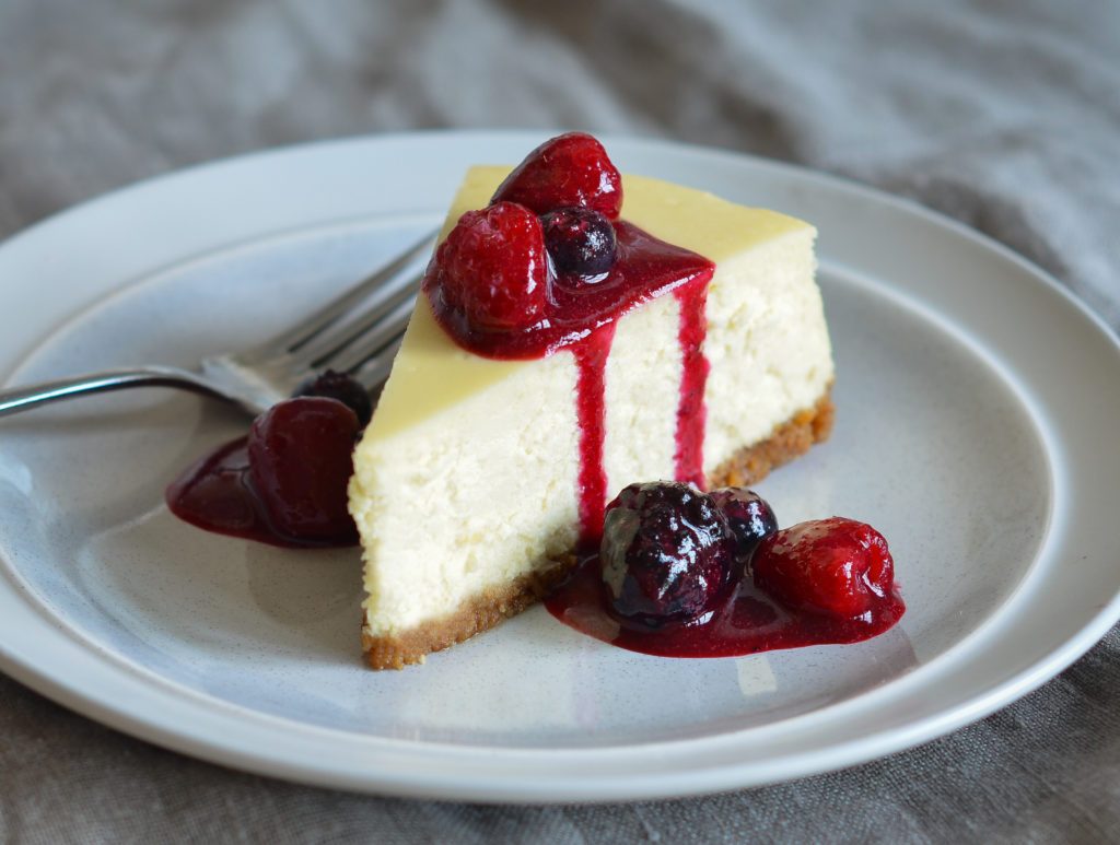 Uma cheesecake bem nova iorquina